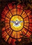 Kartka Braterska - Witraż Ducha Świętego z Bazyliki św. Piotra
