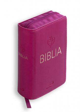 Biblia Tabor flex z zamkiem - Malinowy