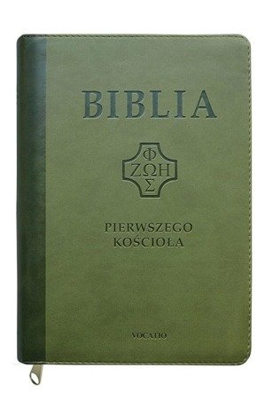 Biblia pierwszego Kościoła z paginaorami i suwakiem ciemno-zielona
