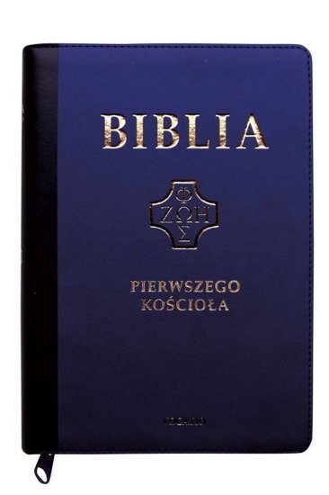 Biblia pierwszego Kościoła z paginatorami i suwakiem - granatowa ze złoceniem 