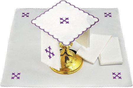 Bielizna kielichowa haftowana Krzyż 