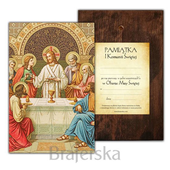 Ikona Eucharystia - Pamiątka I Komunia Święta z personalizacją