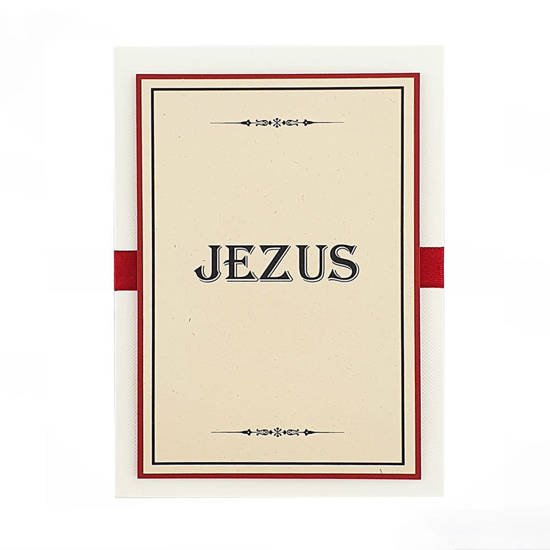 Kartka z imieniem Jezus - ecru