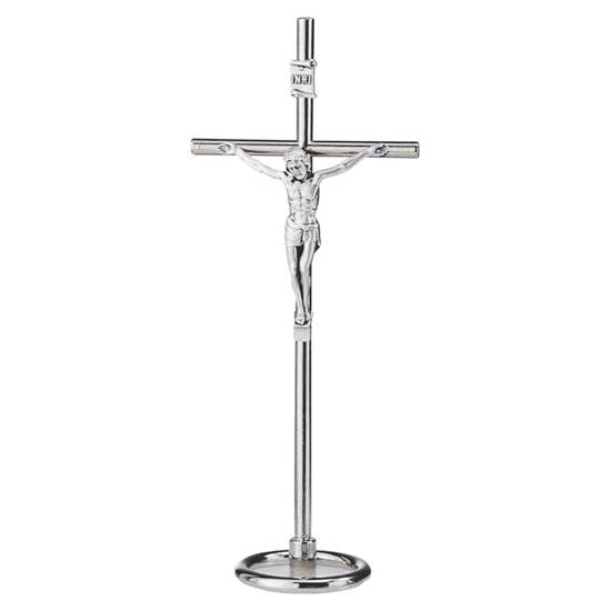 Krzyż metalowy stojący - 16 cm
