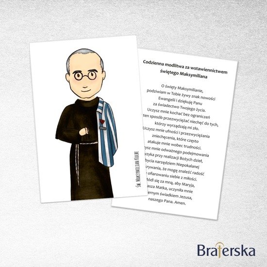 Obrazki dla dzieci. Święty Maksymilian Kolbe.