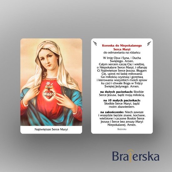 Plastikowy obrazek "Najświętsze Serce Maryi"