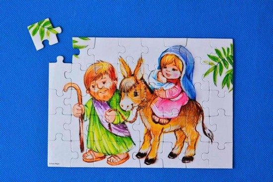 Puzzle Bożonarodzeniowe - kartonik